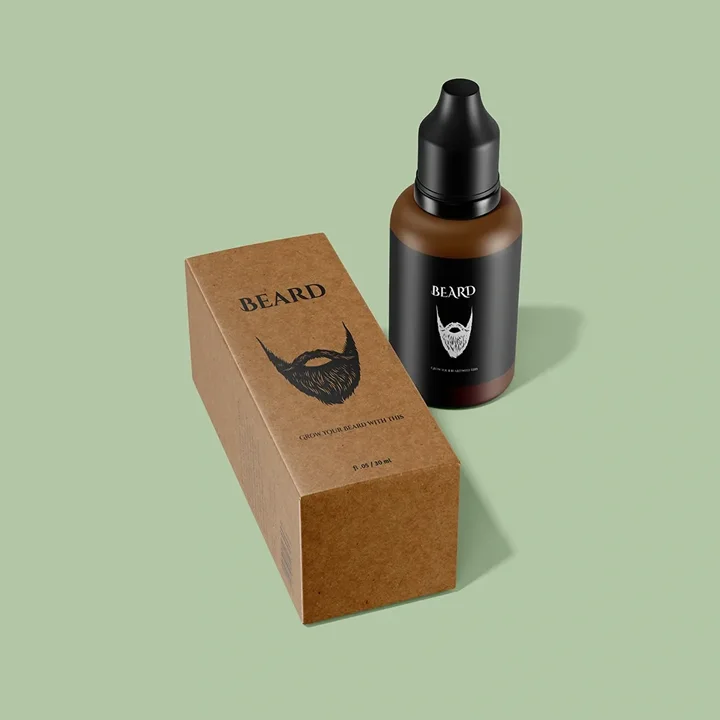 Custom Beard Oil Boxes with premium finish