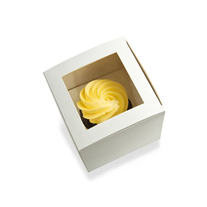 Cupcake boxes with window for clear product display