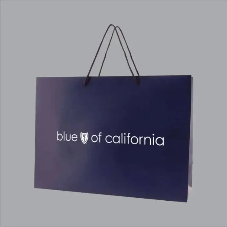 Premium white Eurotote bag with grosgrain ribbon handles