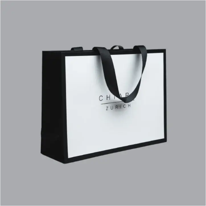 Matte black laminated bag with soft-touch finish