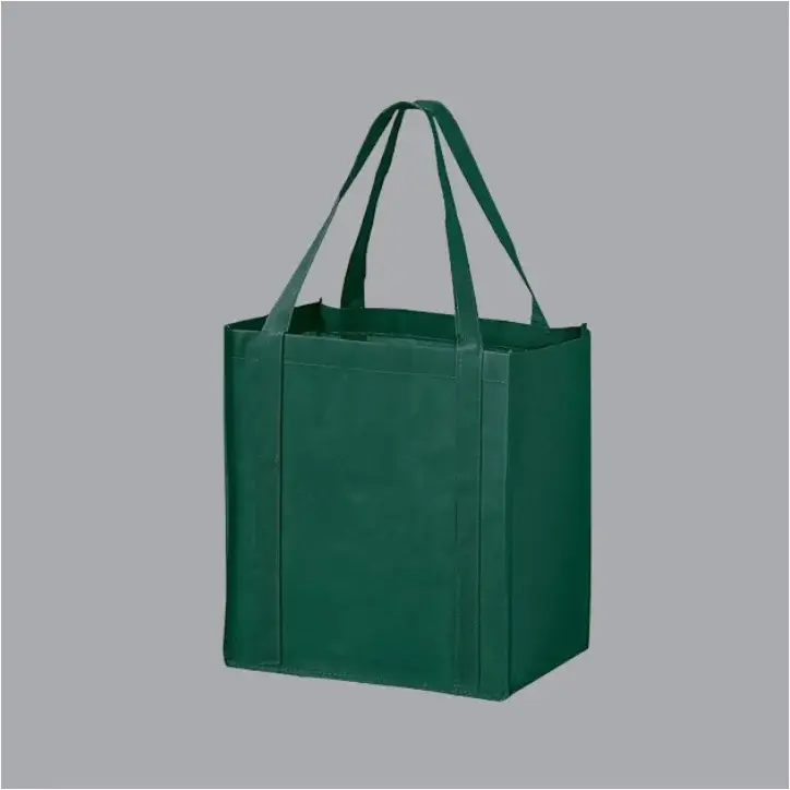 Vibrant blue non-woven reusable grocery bag