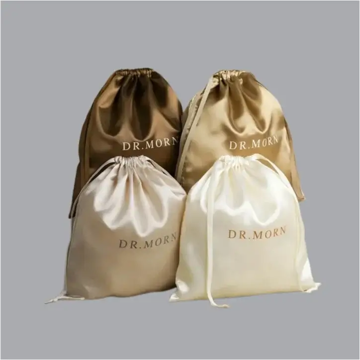 Silky satin drawstring bag for luxury protection