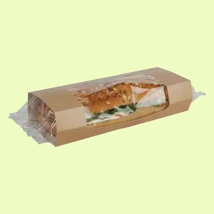 Custom food packaging sleeves featuring a clear die-cut window for visibility