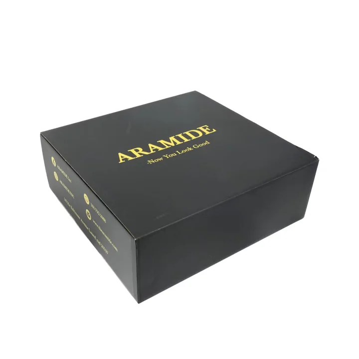 Foil stamped boxes with premium metallic detailing