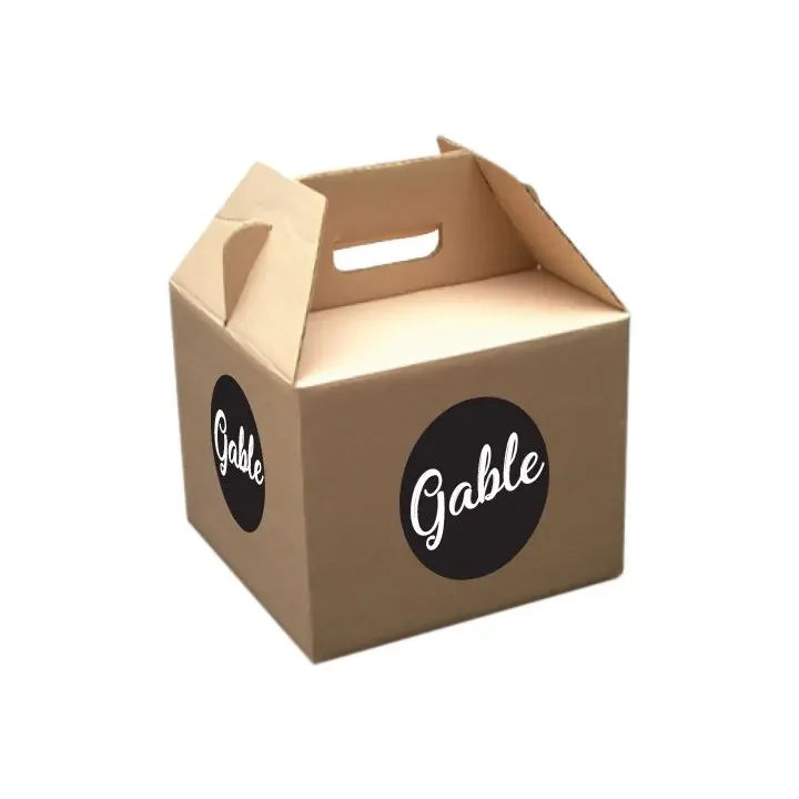 Gable boxes with built-in handles for convenient carrying and gifting