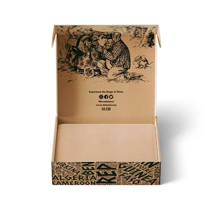 Minimal packaging boxes with clean eco-friendly design