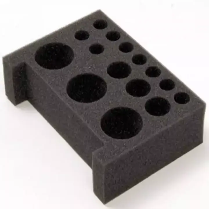 Flexible grey polyurethane PU foam inserts for delicate product protection