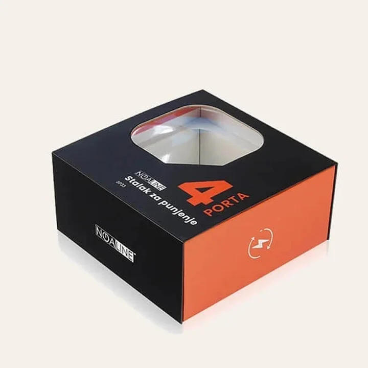 Window retail boxes that showcase products inside